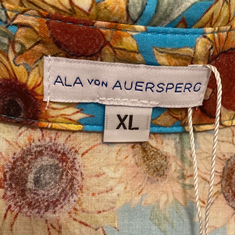 ALA von AUERSPERG Button-Up Sunflower 🌻 Shirt Dress/Long Shirt NWT - Picture 8 of 11